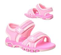 Hurley Loni Wasserschuhe für Kleinkinder und Kinder, Strand-Essentials, Mädchen und Jungen, offene Zehensandalen, leicht, atmungsaktiv und zwei verstellbare Riemen, Pink multi, 12 Little Kid