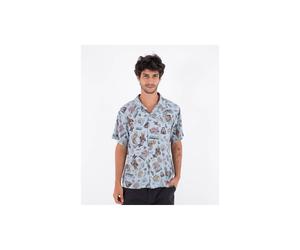 Hurley M Woven S/S Etam worker blue Größe XL