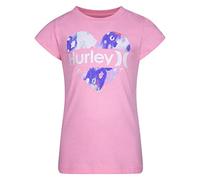 Hurley Mädchen Hrlg Split Heart Tee T-Shirt, Rosa Flamingo meliert, 5 años