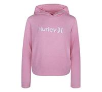 Hurley Mädchen One and Only Kapuzenpullover, Rosa Flamingo meliert, 13 años