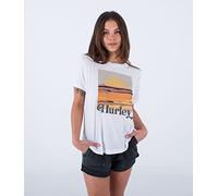 Hurley meta Sportswear LLC Damen Sunrise Girlfriend Tee Tshirt, weiß, S