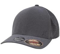 Hurley Phantom Ripstop Herren-Baseballmützen mit gebogenem Schirm, Größe S-XL, Black Heather/Black, S/M