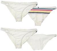 Hurley Quick Dry Pendleton Glacier Damen Bikini-Unterteil wende Bademode gestreift Bikini-Panty AJ9508 133 Beige XS