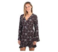 Hurley W Long Sleeve Wrap Dress black belize Größe M