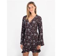 Hurley W Long Sleeve Wrap Dress black belize