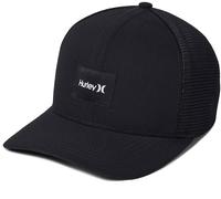 Hurley Men's Baseball Cap - Warner Curved Brim Snap-Back Trucker Hat, Size One Size, Black