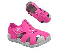 Hurley Wasserschuhe für Kinder, schnelltrocknend, schützende Zehensandalen mit verstellbarem Riemen und griffiger Sohle für Strand, Pool, Fluss und Sommer, Outdoor-Spielen, Fluss, Knallpink (Hot Pink