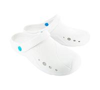 Hurry Jump Clogs Damen Herren Unisex rutschfeste Eva Sohle Pflege Schuhe Damen Arbeitsschuhe Damen Pflege Krankenhaus Schuhe Infermiere Nurse Schuhe Weiß - 38