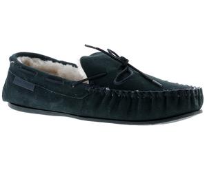 Hush Puppies Allie Leder Womens Mokassin Memory Foam Kunstfell navy EU 38 / UK 5