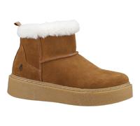 Hush Puppies Becca Damen Winterstiefeletten aus Veloursleder in Tan EU 37 / UK 4