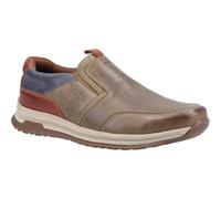Hush Puppies Cole Leder Loafer Mit Khaki/Marineblauem/Beigem Leder Für Herren. EU 47.5 / UK 12