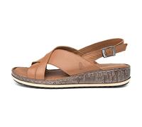 Hush Puppies Damen Elena Riemchensandalen, Brown Tan Tan, 39 EU