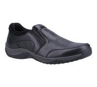 Hush Puppies Donald Leder Herren Schwarz Mokassins Schuhe EU 44.5 / UK 10