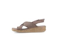Hush Puppies, Elena Damen Sandale mit gekreuztem Keilabsatz, Grau, 39 EU