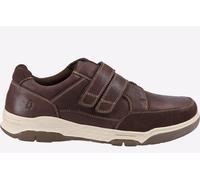 Hush Puppies Fabian Double Strap Leder Herren Braune Slipper EU 47.5 / UK 12