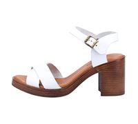 Hush Puppies Georgia Damen-Lederabsatz, Rosa, weiß, 38 EU