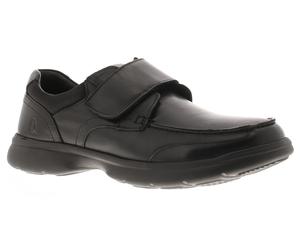 Hush Puppies Hector Leder Herren Schwarz Mokassin Schuhe EU 39/UK 6