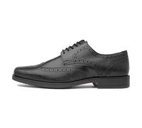 Hush Puppies Herren Brace Brogue Schuluniform-Schuh, Schwarz, 43 EU