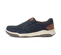 Hush Puppies Men's Fletcher Moccasin, Navy Tan, 42 EU