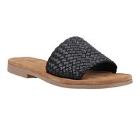 Hush Puppies Hetty Slide Leder Damen Schwarz Weit Sandalen EU 37 / UK 4