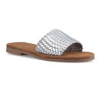 Hush Puppies Hetty Slide Leder Damen Silber Weite Sandalen EU 38 / UK 5