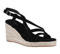 Hush Puppies Jenny Espadrille Keilabsatz Wildleder Damen Schwarz Wedges EU 40,5 / UK 7