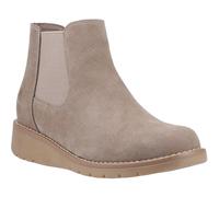 Hush Puppies Leonie Wildleder Damen Taupe Flache Chelsea-Stiefel EU 40,5 / UK 7