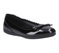 Hush Puppies Lillie Ballerina Patent Mädchenschwarze Ballettschuhe Aus Leder EU 38 / UK 5