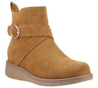 Hush Puppies Lyra Damen Winterstiefeletten aus Veloursleder in Tan EU 36 / UK 3
