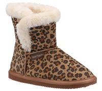 Hush Puppies Mädchen Ashlynn Leopard Print Wildleder Hausschuhe (Leopard) EU 29 / UK 11