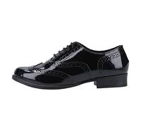 Hush Puppies Mädchen Kada Senior Patent Schuluniform-Schuh, Schwarz