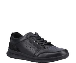 Hush Puppies Mens Joseph Leder Turnschuhe (Hellschwarz) EU 46 / UK 11