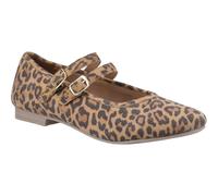 Hush Puppies Nancy Mary Jane Leder Damen Leopard Ballerinas EU 37 / UK 4