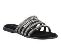Hush Puppies Paris Slide Wildleder Damen Schwarz/Silber Sandalen EU 38 / UK 5