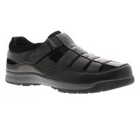 Hush Puppies Touch Close Herren Sandalen Rucker Leder Fischer Schwarz EU 42 / UK 8