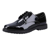 Hush Puppies Verity Slip On Leder Damen Lack Schwarze Brogues Schuhe EU 42 / UK 8
