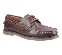 Hush Puppies Wilson Leder Herren Braune Bootsschuhe EU 40,5 / UK 7