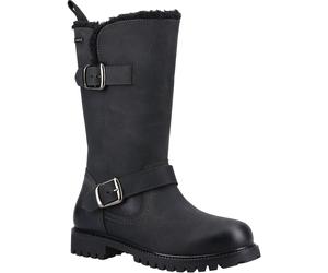 Hush Puppies Winnie Leder Damen Schwarz Stiefel EU 37 / UK 4
