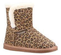 Hush Puppies Womens/Ladies Ashleigh Leopard Print Wildleder Slipper Stiefel (Braun) EU 38 / UK 5