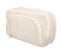 HUSHUI Federmäppchen mit Großem Fassungsvermögen, Tragbare Aufbewahrungstasche mit Mehreren Fächern für Büro, Schule, Reisen - Strapazierfähiges Oxford-Gewebe (Beige)