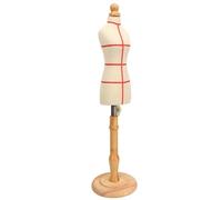 HUSHUI Mini-Puppenmodell, Kleiderform, Verstellbar, Professionell, Weiblich, Flexibel, Nähen für Schneider, Beechwood Canvas, Edelstahl, Schaufensterpuppe (Stil 2)