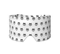 Husky-Kopf-Hund, Vollständige Augenabdeckungen, lichtblockierende Augenmaske, Schlafaugen- und Ohrenschützer