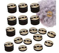 Hutbommelknöpfe - Naturholz 1 CM Durchmesser | Pom-Pom-Knöpfe für Hüte mit einfacher Handhabung, sicherem Halt, gestrickt, mit Pom-Pom-Halterungen von 50 Stück |