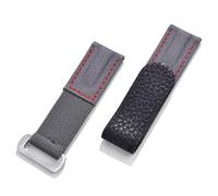 HUTBUVEAW 20 mm Klettverschluss-Uhrenarmband, verstellbares Nylon-Leder-Uhrenarmband, weiches Himmelblau, Sport-Fitness-Ersatz(Grey-Orange Line)
