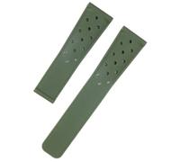 HUTBUVEAW 22-mm-Kautschukarmband for TAG Heuer F1 CAZ201 WAZ2113 CAZ1010 Uhren - Atmungsaktives, weiches Silikonarmband mit Faltschließe(Dark green,22mm silver clasp)