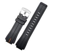 HUTBUVEAW 24 * 16mm Silikon Gummi Armband Armband for Timex Uhren T2N738 T2N739 T2N720 T2N721 T49706 Uhr Band Sport Mode Strap(Orange sk)