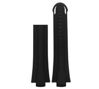 HUTBUVEAW 24mm * 12mm Lug End Fluorkautschuk Armband Herren for Oris AQUIS 7730 7740 Wasserdichtes Silikonarmband Edelstahl Faltschließe(Black NK)
