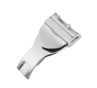 HUTBUVEAW 316L Edelstahl 18mm Faltschließe Uhrenschnalle for Tudor-Armband Leder Gummiband Ersatz Silber Faltschließe(Silvery)