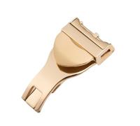 HUTBUVEAW 316L Edelstahl 18mm Faltschließe Uhrenschnalle for Tudor-Armband Leder Gummiband Ersatz Silber Faltschließe(Gold)