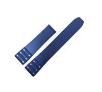 HUTBUVEAW For C-artier Santos Armband Silikonarmband Kautschuk Uhrenarmband for wasserdichtes Kautschukarmband 21mm Schwarz Blau(Blue no clasp)